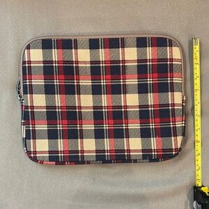 Plaid Laptop Sleeve - Red, Black, Tan